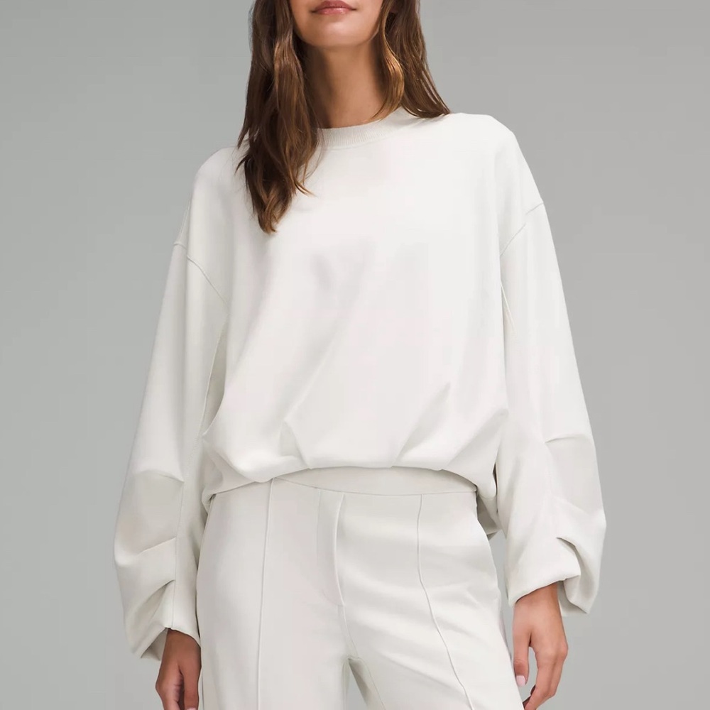 Lululemon Softstreme Voluminous Sleeve Pullover Bone Size S